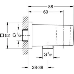 Grohe Euphoria Cube Wandaansluitbocht 5,2x8,8x5,2 Cm Cool Sunrise Geborsteld -GROHE SHOP 71386344 3