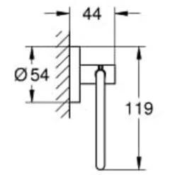 Grohe Essentials Closetrolhouder Cool Sunrise Geborsteld -GROHE SHOP 71386759 3