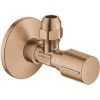 Grohe Hoekstopkraan 1/2" X 3/8" Teflon Knelkoppeling Warm Sunset Geborsteld -GROHE SHOP 71386916 1