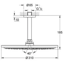 Grohe Rainshower Cosmopolitan Hoofddoucheset 310 14,2 Cm Warm Sunset Geborsteld -GROHE SHOP 71387077 2