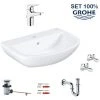 Grohe Set Alles In 1: Hängewaschbecken 60 Cm + Einhebelmischer + Siphon + Eckventil (LAVABOMITIGEURGROHE) -GROHE SHOP 71699469 1