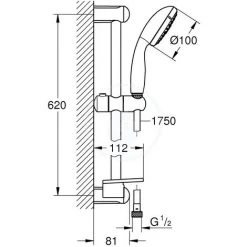 Grohe Tempesta 100 Set Doccia Completo A 3 Getti, Cromo (27600001) -GROHE SHOP 71973153 2