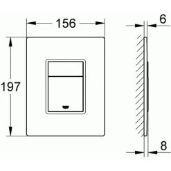 GROHE WC-Betätigung Skate Cosmopolitan Für 2-Mengen- Und Start & Stopp-Betätigung 389160A0 Spiegel 5 GROHE WC-Betätigung Skate Cosmopolitan Für 2-Mengen- Und Start & Stopp-Betätigung 389160A0 Spiegel -GROHE SHOP 8920438 2