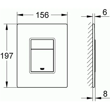 GROHE WC-Betätigung Skate Cosmopolitan Für 2-Mengen- Und Start & Stopp-Betätigung 389160A0 Spiegel 4 GROHE WC-Betätigung Skate Cosmopolitan Für 2-Mengen- Und Start & Stopp-Betätigung 389160A0 Spiegel – Bild 2